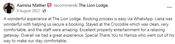 review - lion lodge